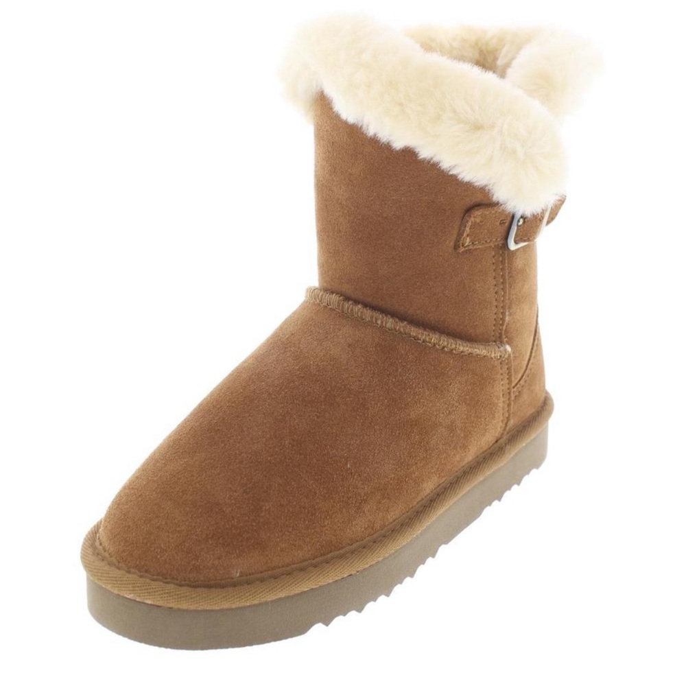 Style & Co Faux Fur Suede Tan Winter Boots